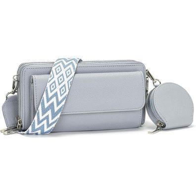 Umhängetasche Damen Schwarz Kartensteckplatz Crossbody Bag Kleine Handtasche