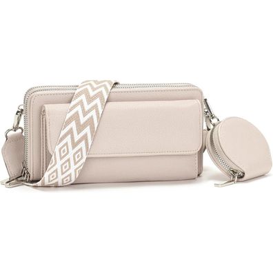 Umhängetasche Damen Schwarz Crossbody Bag Kartensteckplatz Kleine Handtasche