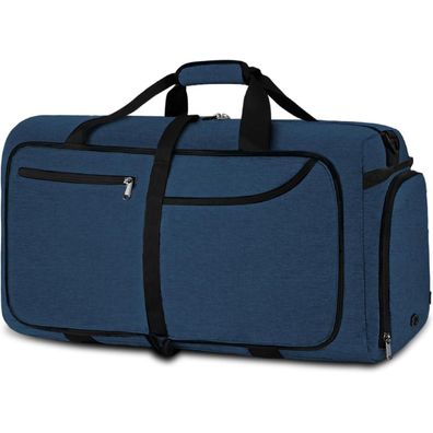 NEWHEY Große Faltbare Reisetasche 100L Herren Damen Schwarz