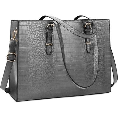 Lubardy Elegante Damen Laptoptasche Shopper 15.6 Zoll in Lederoptik