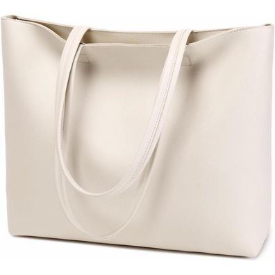 Meegirl Damen PU Leder Tote Handtasche mit Reißverschluss und Innentasche