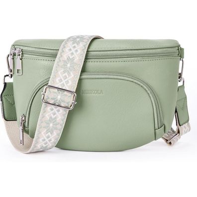 Muiikola Damen RFID Umhängetasche Veganes Leder Crossbody Bag Blockierung
