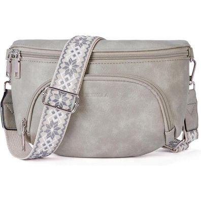 Damen Umhängetasche Crossbody Bag Vegan Leder RFID Blockierung Brusttasche