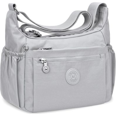 WACCET Umhängetasche Damen Groß Wasserdicht Nylon Crossbody Bag Verstellbarer