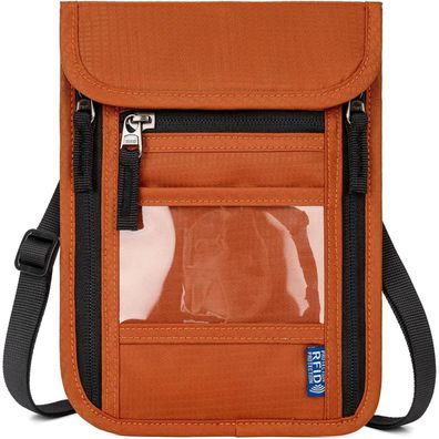 WACCET Brustbeutel RFID Schutz Reise Brusttasche Bargeld Karten Schlüssel