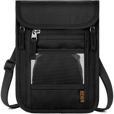 WACCET RFID Brustbeutel Herren Dame Reise Mehrere Taschen Versteckt
