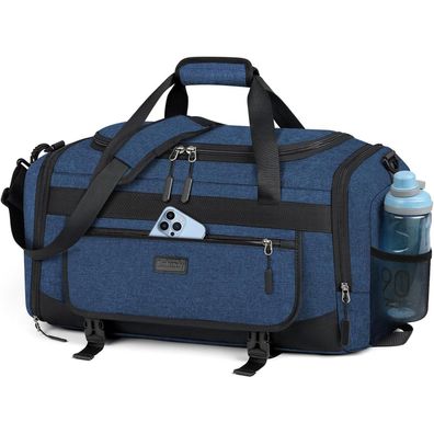 Sporttasche 55L Blau Gym Reisetasche Handgepäck Schuhfach Nassfach