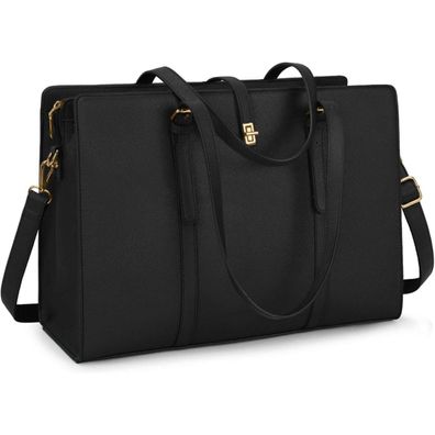 Igolumon Schwarz Shopper Damen Groß Wasserdicht Tasche in Lederoptik