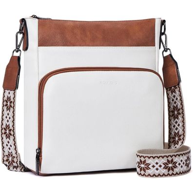 Damen Umhängetasche Veganes Leder Crossbody Schulterhandtasche