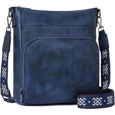 Roulens Damen Umhängetasche Weiches Veganes Leder Crossbody Schulterhandtasche