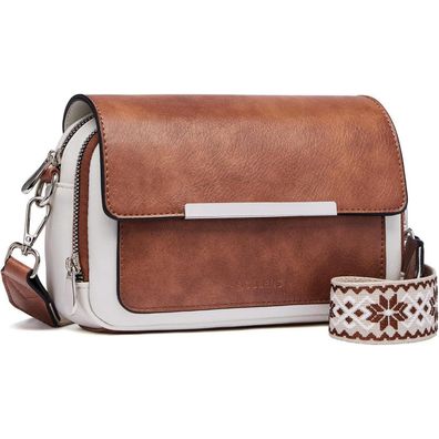 Roulens Damen Vegan Leder Umhängetasche Crossbody Schultertasche