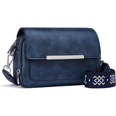 Damen Umhängetasche Vegan Leder Crossbody Schultertasche verstellbarer Gurt