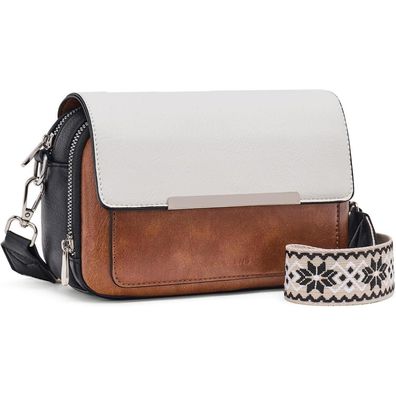 Damen Umhängetasche Vegan Leder Crossbody Schultertasche Handytasche
