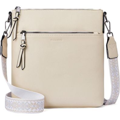 Roulens Mittel Umhängetasche für Damen, Crossbody Bag aus veganem Leder mit