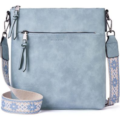 Roulens Mittel Damen Umhängetasche Veganes Leder RFID Crossbody Tasche