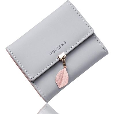 Damen Geldbeutel RFID Blockierung Klein Portemonnaie Brieftasche PU Leder