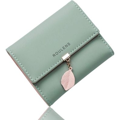 Damen RFID Geldbeutel Geldbörse Klein PU Leder Brieftasche Magnetisch