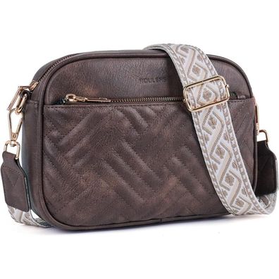 Damen Umhängetasche PU Leder Crossbody Bag Verstellbarer Gurt