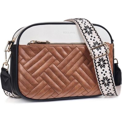 Damen Umhängetasche PU Leder Crossbody Bag RFID Schutz