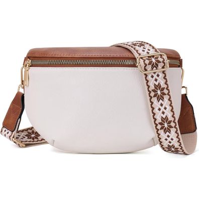 Kleine Damen Umhängetasche RFID Blockierung PU Leder Crossbody Brusttasche