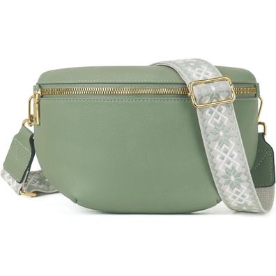 Kleine Damen Umhängetasche RFID Blockierung PU Leder Crossbody Tasche