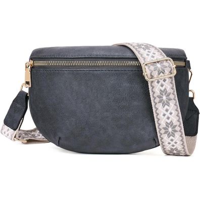 Kleine Damen Umhängetasche Veganes PU Leder RFID Crossbody Brusttasche