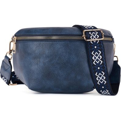 Kleine Damen Umhängetasche RFID Blockierung PU Leder Crossbody Bag
