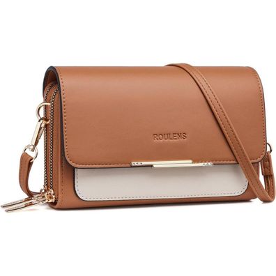 Kleine Damen Umhängetasche PU Leder Crossbody Reisepass Handytasche