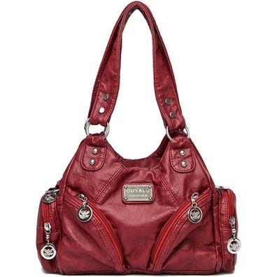Coolives Damen Hobo Handtasche aus PU-Leder, Vintage Schultertasche