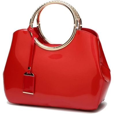 Coolives Damen Handtasche Henkeltasche PU-Lackleder Hochzeit Abendtasche