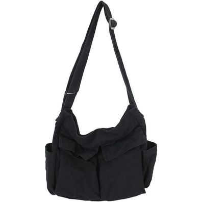 Tiaastap Vintage Canvas Messenger Bag Leinen Crossbody Umhängetasche