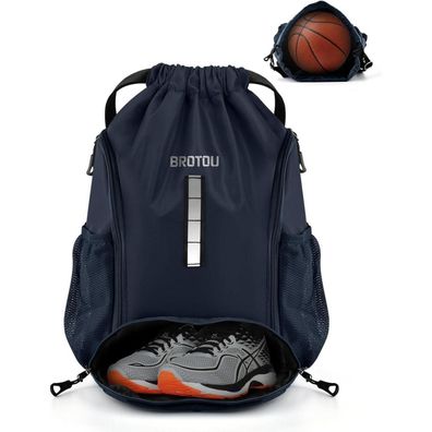 BROTOU Turnbeutel Sportbeutel Fußball Rucksack Kordelzug wasserfest Kinder