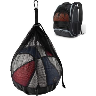 BROTOU Ballsack Ballnetz für 1 Bälle mit Reißverschlusstasche & Karabiner