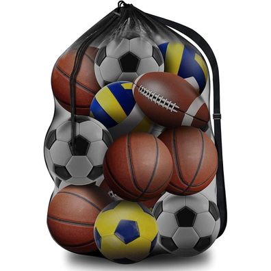Sportballtasche Extra Groß Netzgewebe Verstellbarer Schultergurt Volleyball