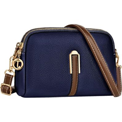 TEUEN Damen Umhängetasche Leder Crossbody Bag Weiches Handy Schultertasche