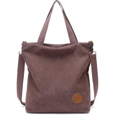 Damen Canvas Handtasche Schultertasche Multifunktionale Groß 30x40x12cm