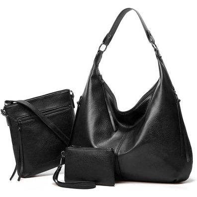 Ashioup Women's Vintage PU Leather Tote Handbag Hobo Shoulder Bag