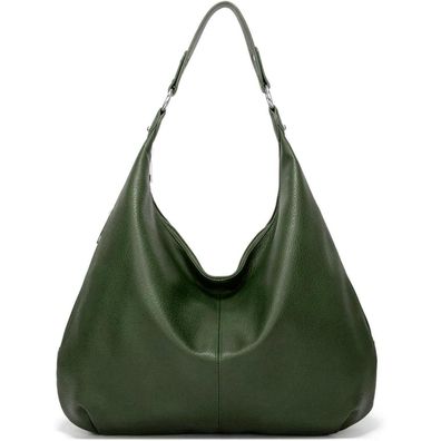 Ashioup Women's Vintage PU Leather Tote Bag Hobo Shoulder Handbag Zipper