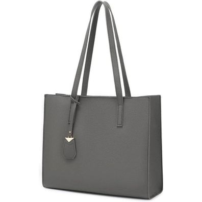 Damen Handtasche Schultertasche Shopper A-Grau 14.37x11.81x4.33in
