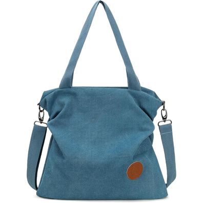 Myhozee Damen Canvas Handtasche Umhängetasche Strandtasche Tango