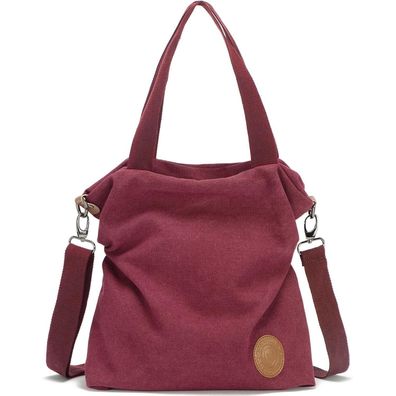 Myhozee Damen Canvas Umhängetasche Crossover Bag Strandtasche