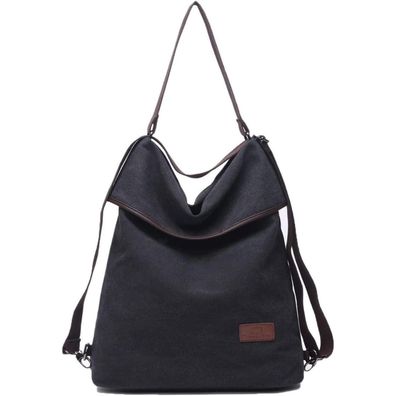 Travistar Damen Canvas Hobo Schultertasche Rucksack Diebstahl Handtasche