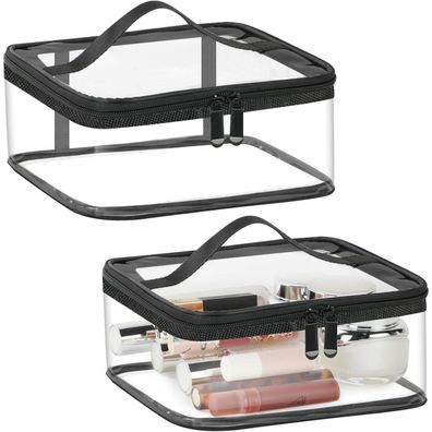 Aucuu Transparente Kulturtasche Set, PVC Wasserdichte Reise-Kosmetiktaschen
