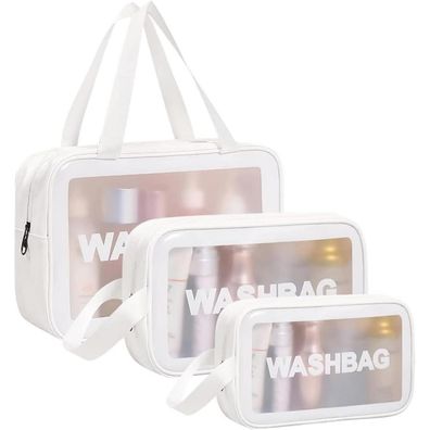 Transparente PVC Kosmetiktasche Reise Kulturbeutel 4PC Set