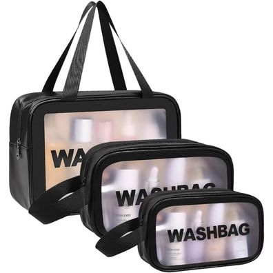 Transparente Kulturtasche Damen wasserdicht Organizer 4er-Set