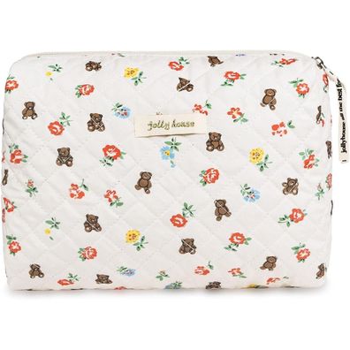 Aucuu Reise Kosmetiktasche Baumwolle Blumenmuster Groß Kapazität