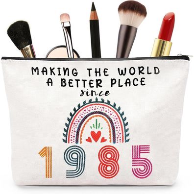 Aucuu Kosmetiktasche Damen 40 Geburtstag Make-Up-Schminktasche