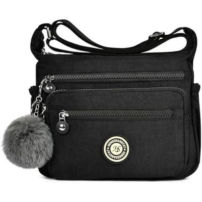 Damen Nylon Umhängetasche Multi Pocket Schultertasche Große Kapazität