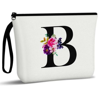 Canvas Kosmetiktasche Damen Regenbogenmuster Reißverschluss 24x20x6cm