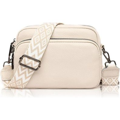 GSenhui Crossbody Bag Damen Echtes Leder Kleine Umhängetasche Schwarz